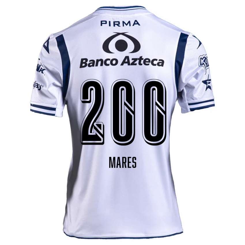 Niño Camiseta Cristian Mares #200 Blanco Azul Marino 1ª Equipación 2024/25 La Camisa México