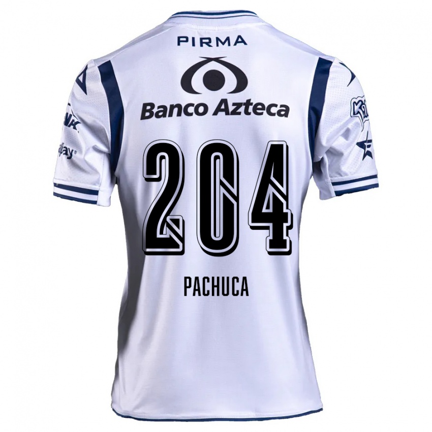 Niño Camiseta José Pachuca #204 Blanco Azul Marino 1ª Equipación 2024/25 La Camisa México