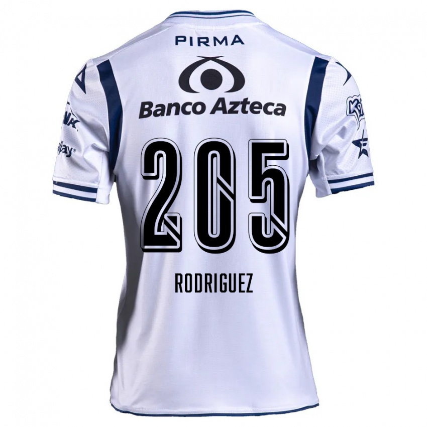 Niño Camiseta Alberto Rodríguez #205 Blanco Azul Marino 1ª Equipación 2024/25 La Camisa México