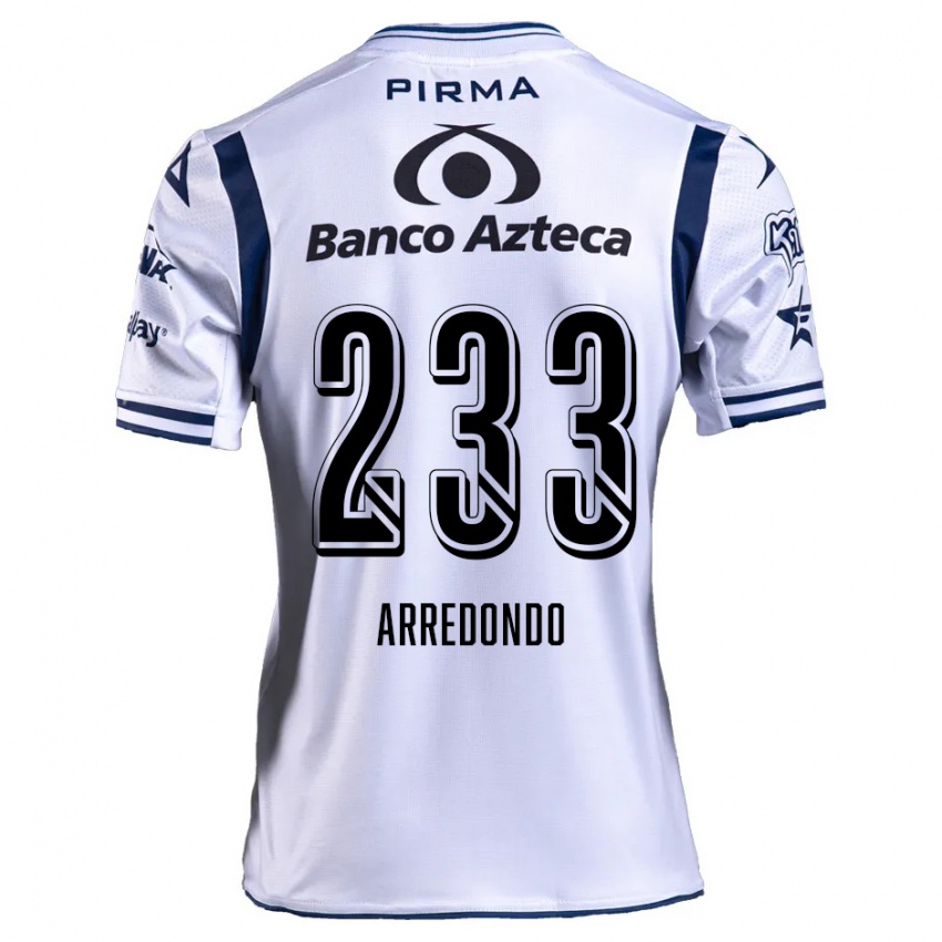 Niño Camiseta Ángel Arredondo #233 Blanco Azul Marino 1ª Equipación 2024/25 La Camisa México