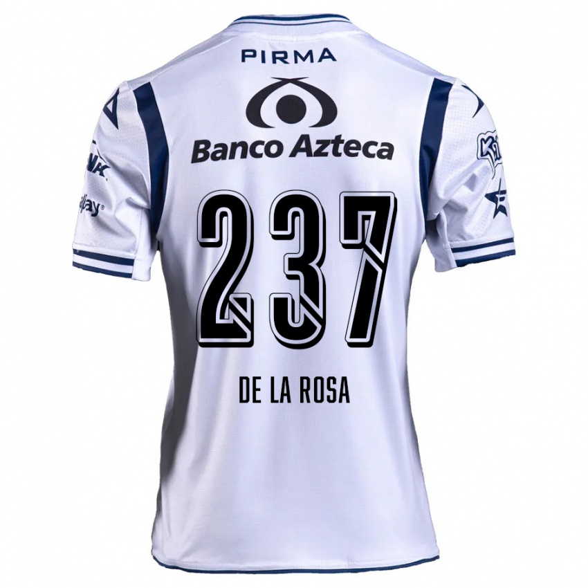 Niño Camiseta Álvaro De La Rosa #237 Blanco Azul Marino 1ª Equipación 2024/25 La Camisa México