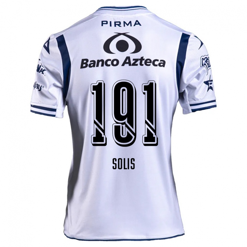 Niño Camiseta César Solís #191 Blanco Azul Marino 1ª Equipación 2024/25 La Camisa México