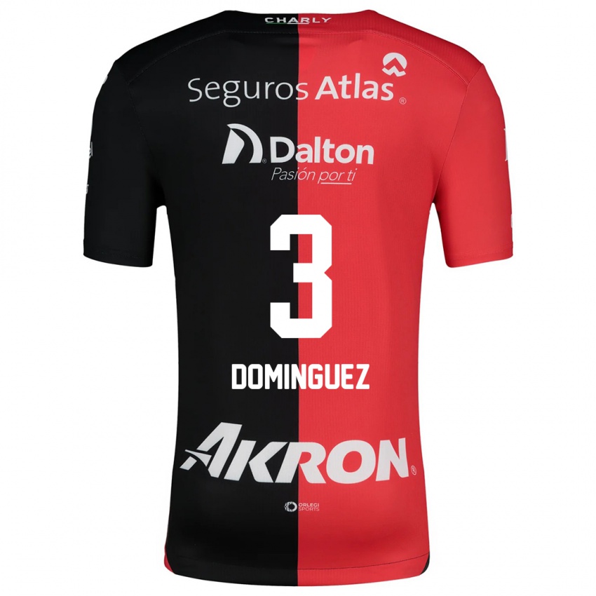 Niño Camiseta Idekel Domínguez #3 Negro Rojo 1ª Equipación 2024/25 La Camisa México