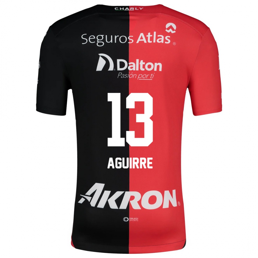 Niño Camiseta Gaddi Aguirre #13 Negro Rojo 1ª Equipación 2024/25 La Camisa México