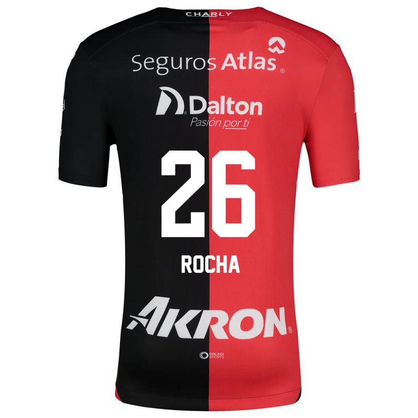 Niño Camiseta Aldo Rocha #26 Negro Rojo 1ª Equipación 2024/25 La Camisa México