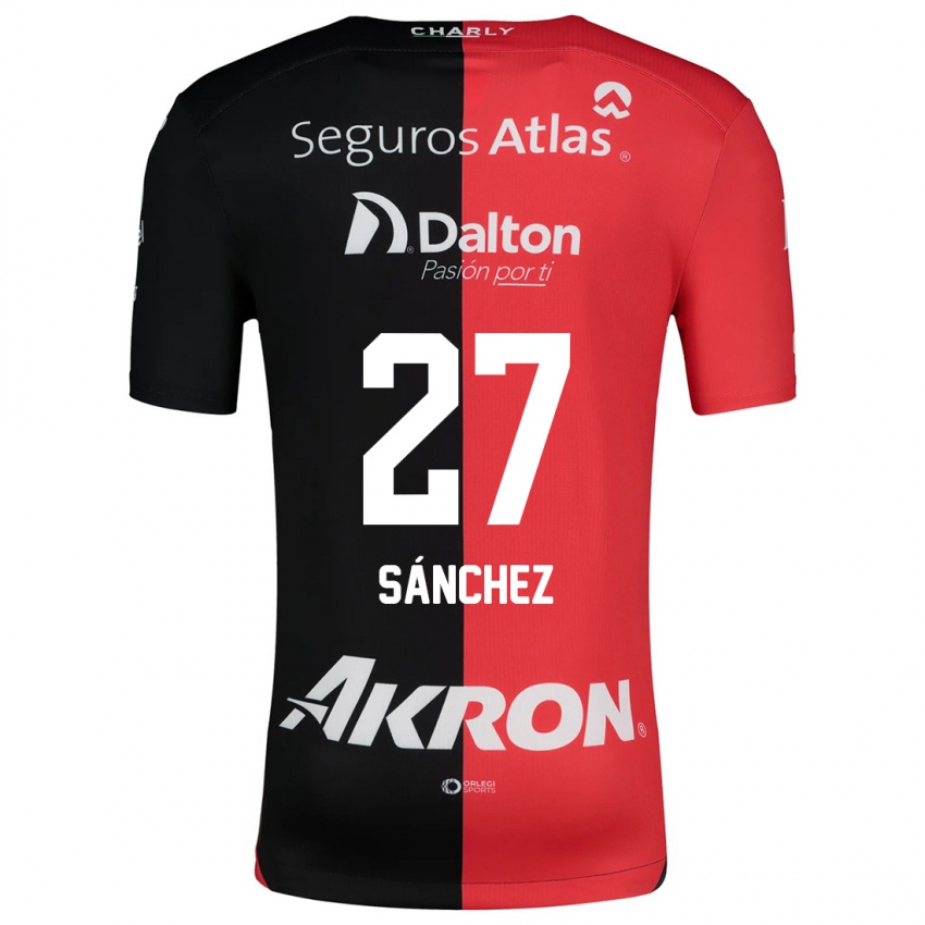 Niño Camiseta Antonio Sánchez #27 Negro Rojo 1ª Equipación 2024/25 La Camisa México