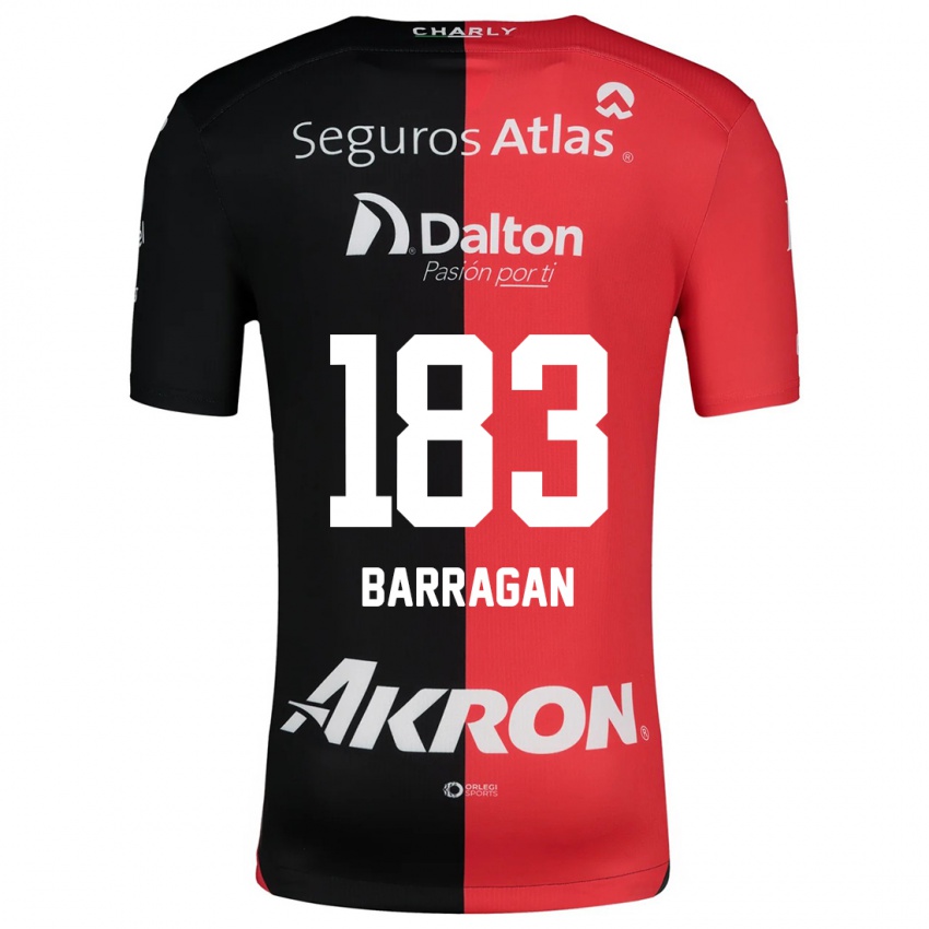 Niño Camiseta Roberto Barragán #183 Negro Rojo 1ª Equipación 2024/25 La Camisa México