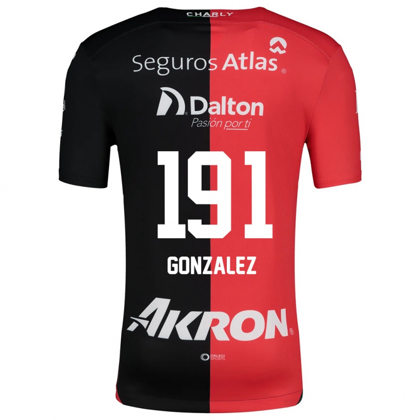 Niño Camiseta Juan González #191 Negro Rojo 1ª Equipación 2024/25 La Camisa México