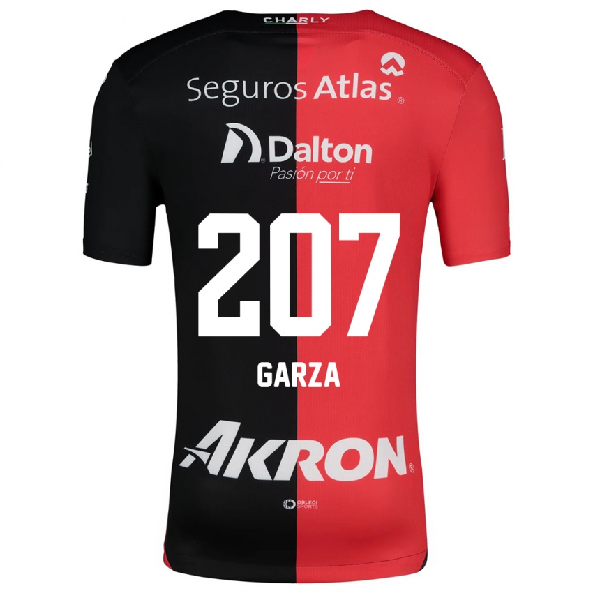 Niño Camiseta Rodolfo Garza #207 Negro Rojo 1ª Equipación 2024/25 La Camisa México