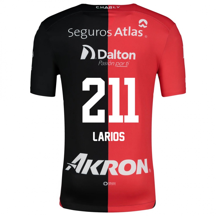 Niño Camiseta Israel Larios #211 Negro Rojo 1ª Equipación 2024/25 La Camisa México