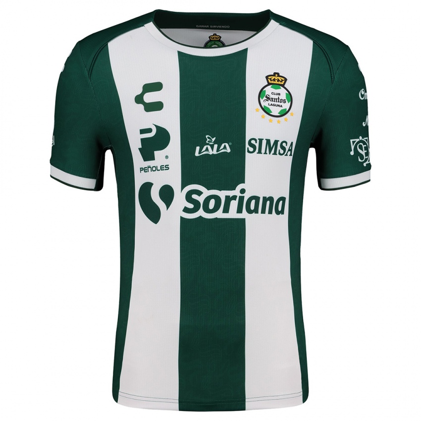 Niño Camiseta Doryan Murillo #335 Verde Blanco 1ª Equipación 2024/25 La Camisa México