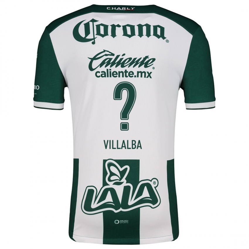 Niño Camiseta Fran Villalba #0 Verde Blanco 1ª Equipación 2024/25 La Camisa México