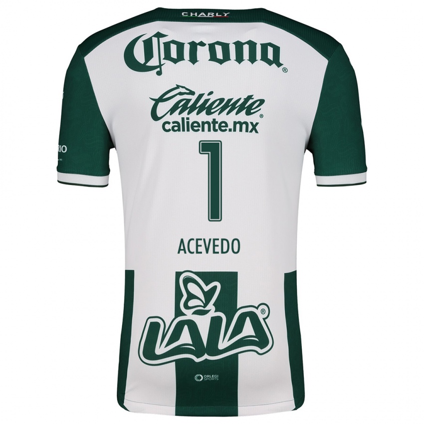 Niño Camiseta Carlos Acevedo #1 Verde Blanco 1ª Equipación 2024/25 La Camisa México