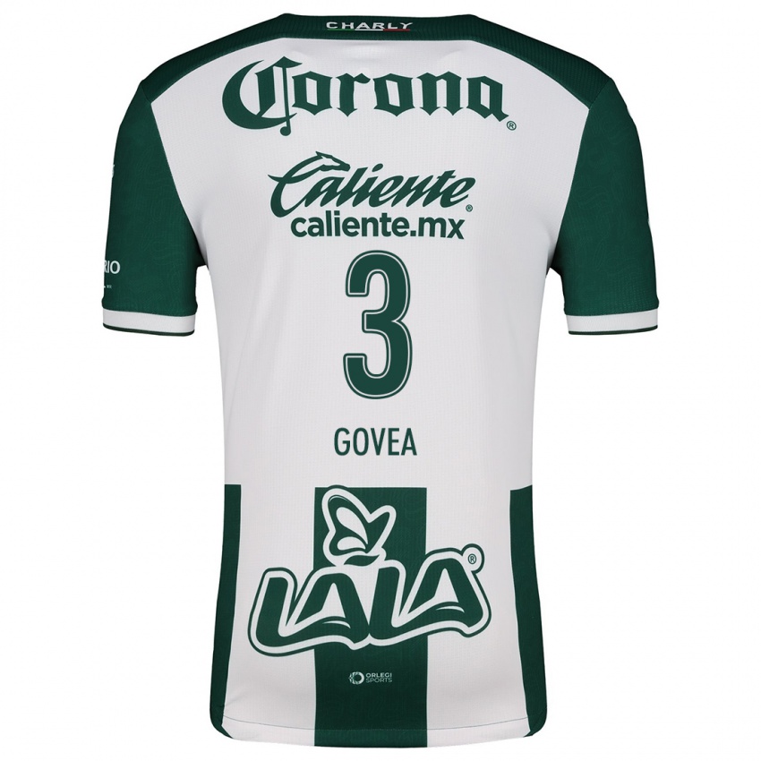 Niño Camiseta Ismael Govea #3 Verde Blanco 1ª Equipación 2024/25 La Camisa México