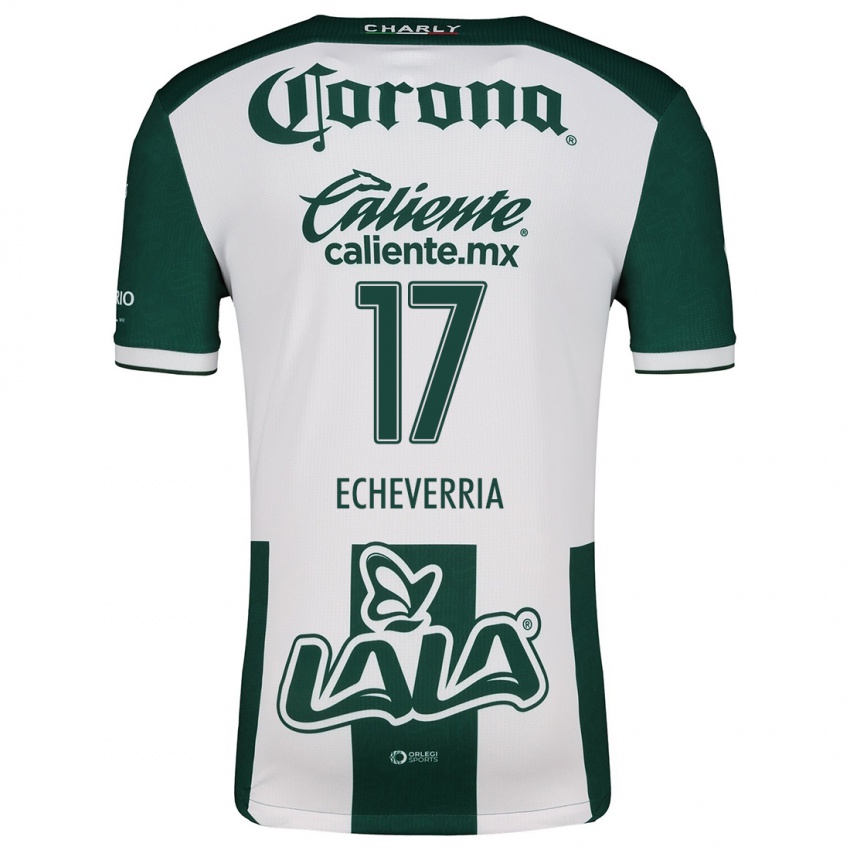 Niño Camiseta Emmanuel Echeverría #17 Verde Blanco 1ª Equipación 2024/25 La Camisa México