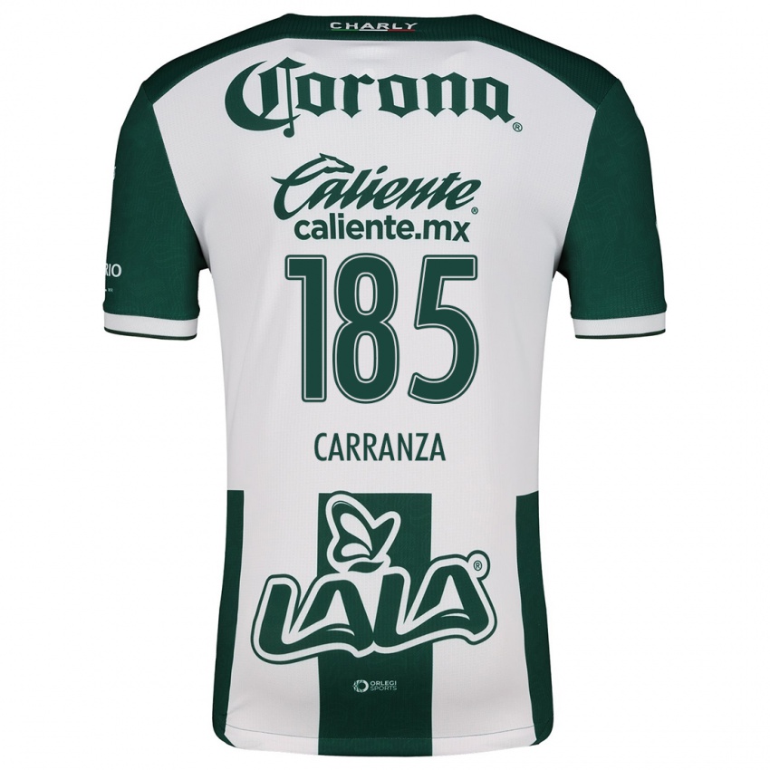 Niño Camiseta Héctor Carranza #185 Verde Blanco 1ª Equipación 2024/25 La Camisa México