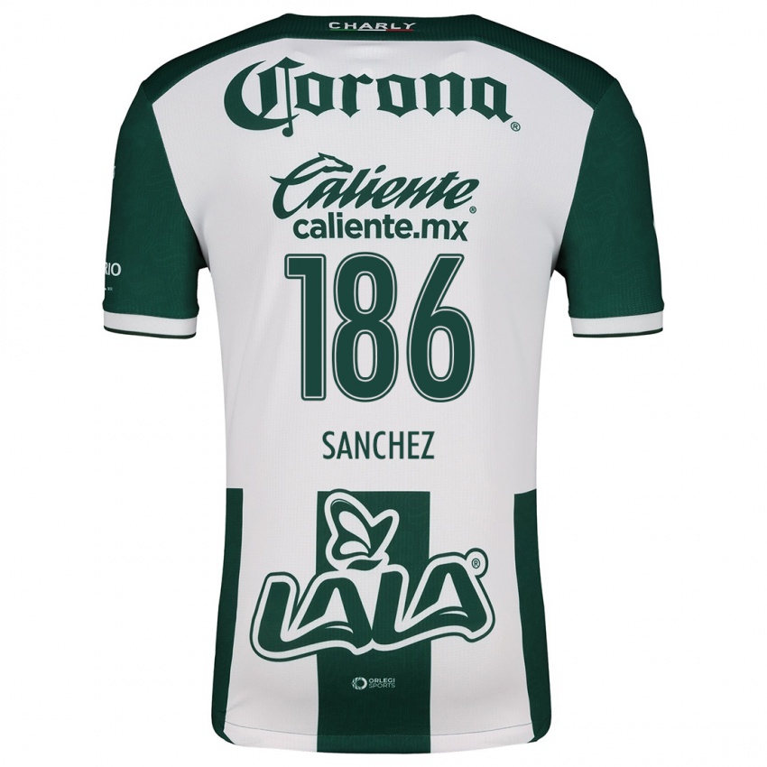 Niño Camiseta David Sánchez #186 Verde Blanco 1ª Equipación 2024/25 La Camisa México