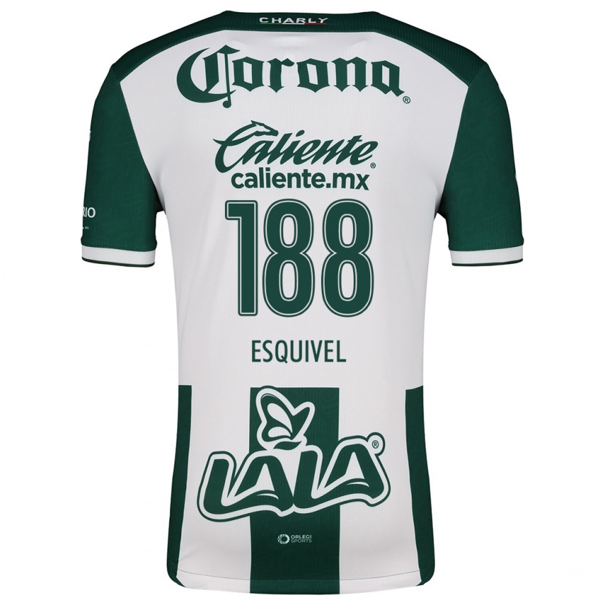 Niño Camiseta Bruno Esquivel #188 Verde Blanco 1ª Equipación 2024/25 La Camisa México