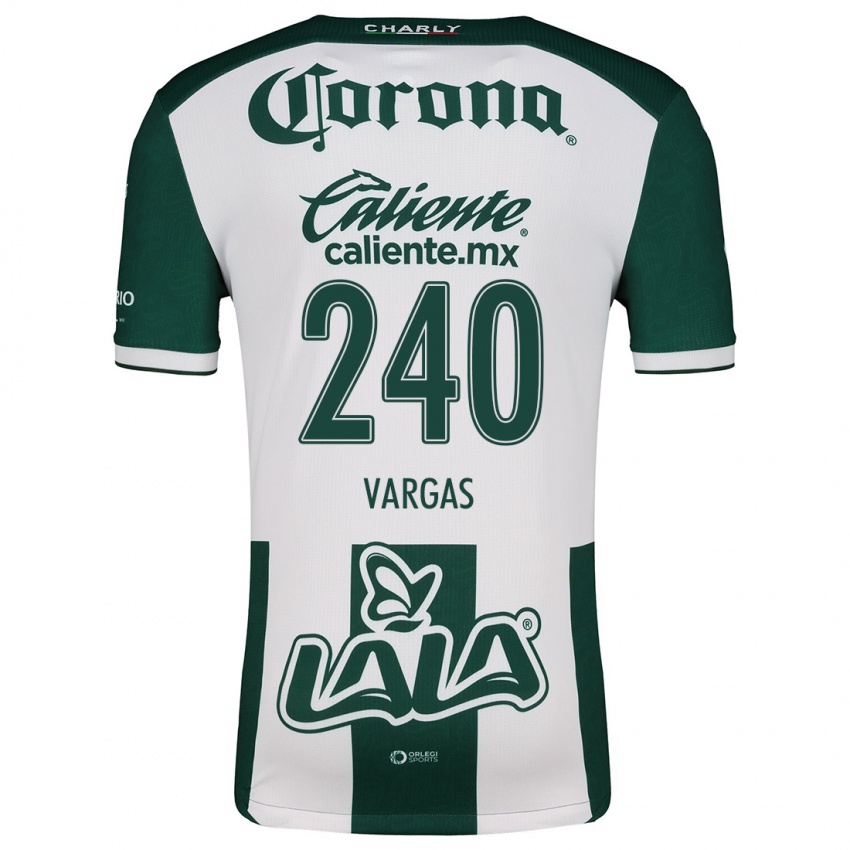 Niño Camiseta Diego Vargas #240 Verde Blanco 1ª Equipación 2024/25 La Camisa México