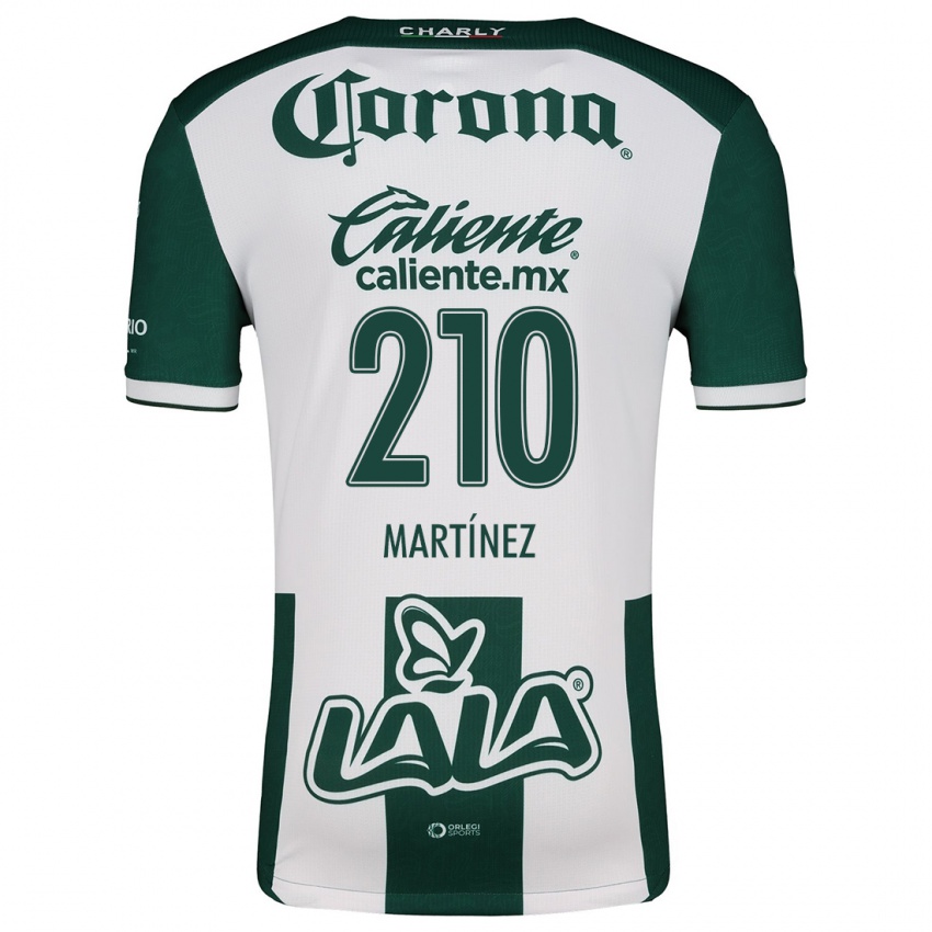 Niño Camiseta André Martínez #210 Verde Blanco 1ª Equipación 2024/25 La Camisa México