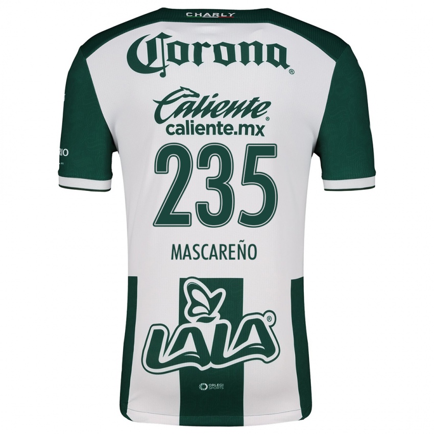 Niño Camiseta Luis Mascareño #235 Verde Blanco 1ª Equipación 2024/25 La Camisa México