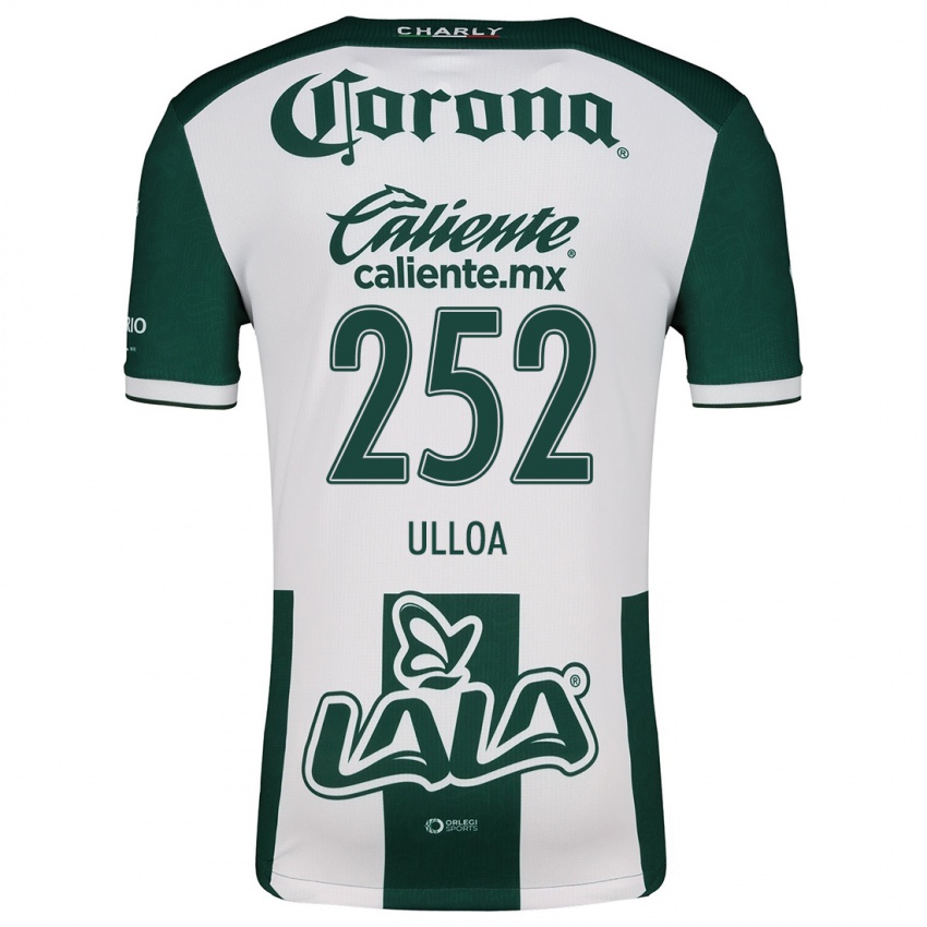 Niño Camiseta José Ulloa #252 Verde Blanco 1ª Equipación 2024/25 La Camisa México