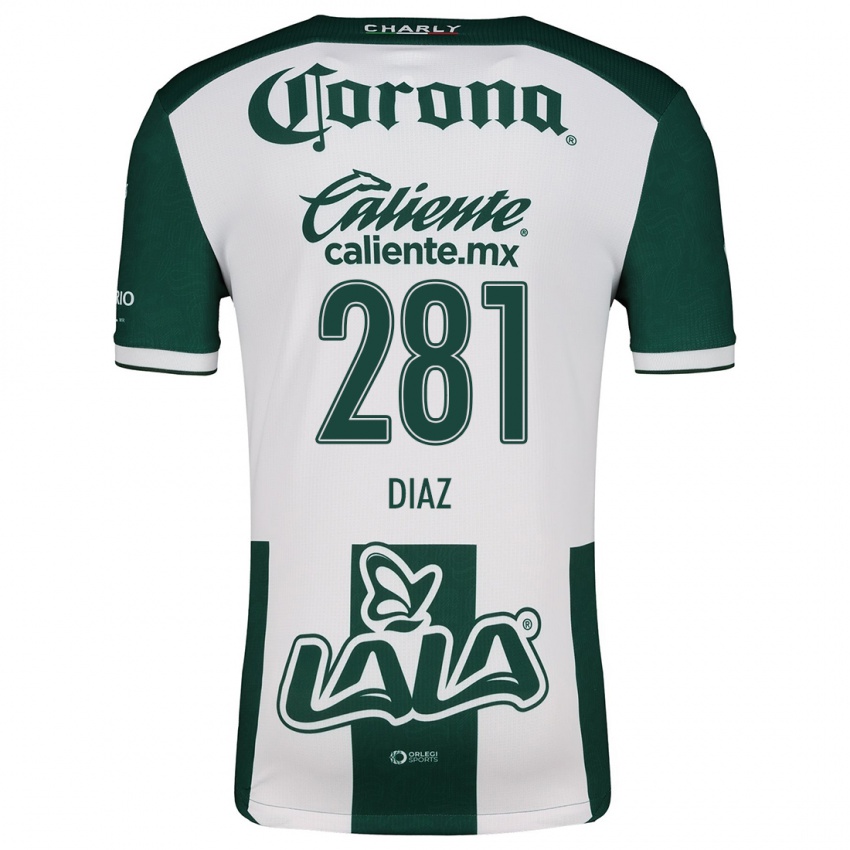 Niño Camiseta Didier Díaz #281 Verde Blanco 1ª Equipación 2024/25 La Camisa México