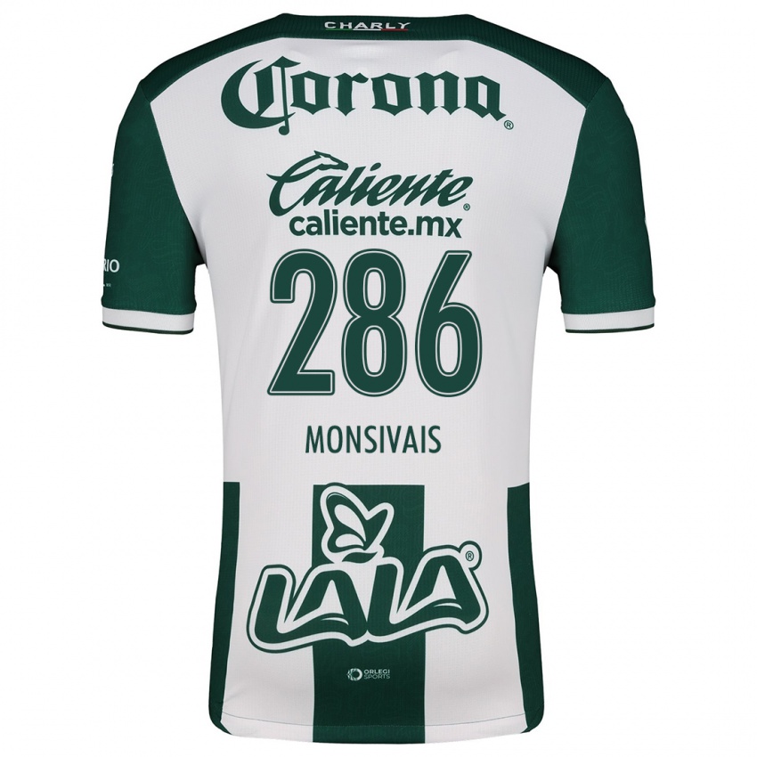 Niño Camiseta Giovani Monsivais #286 Verde Blanco 1ª Equipación 2024/25 La Camisa México