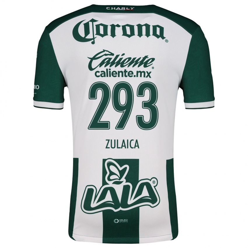 Niño Camiseta José Zulaica #293 Verde Blanco 1ª Equipación 2024/25 La Camisa México