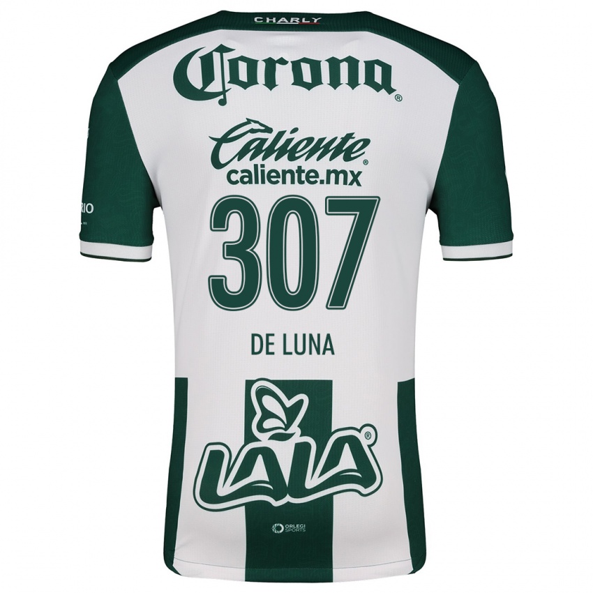 Niño Camiseta Eduardo De Luna #307 Verde Blanco 1ª Equipación 2024/25 La Camisa México