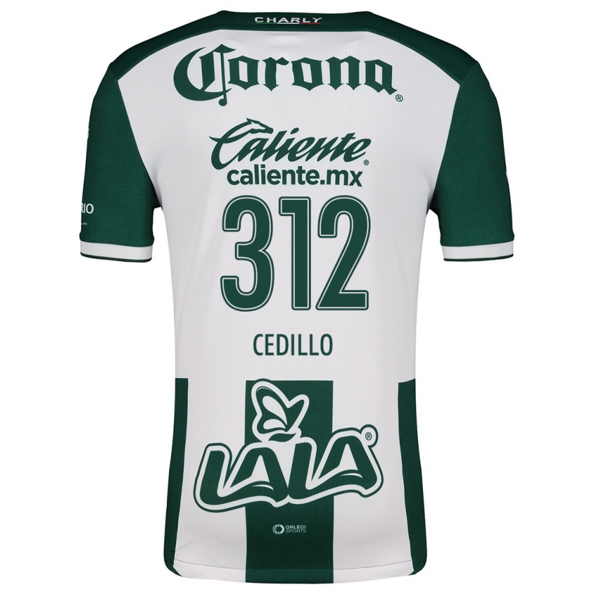 Niño Camiseta Nelson Cedillo #312 Verde Blanco 1ª Equipación 2024/25 La Camisa México