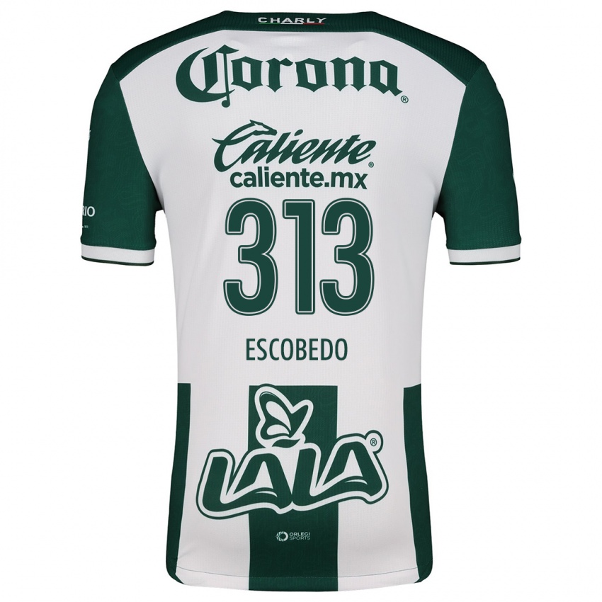 Niño Camiseta Rodrigo Escobedo #313 Verde Blanco 1ª Equipación 2024/25 La Camisa México