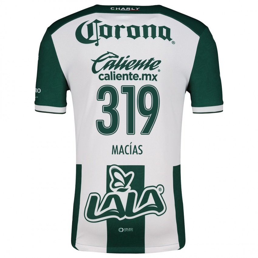 Niño Camiseta Jesús Macías #319 Verde Blanco 1ª Equipación 2024/25 La Camisa México