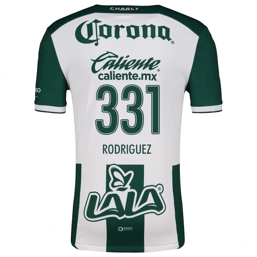 Niño Camiseta Juan Rodríguez #331 Verde Blanco 1ª Equipación 2024/25 La Camisa México