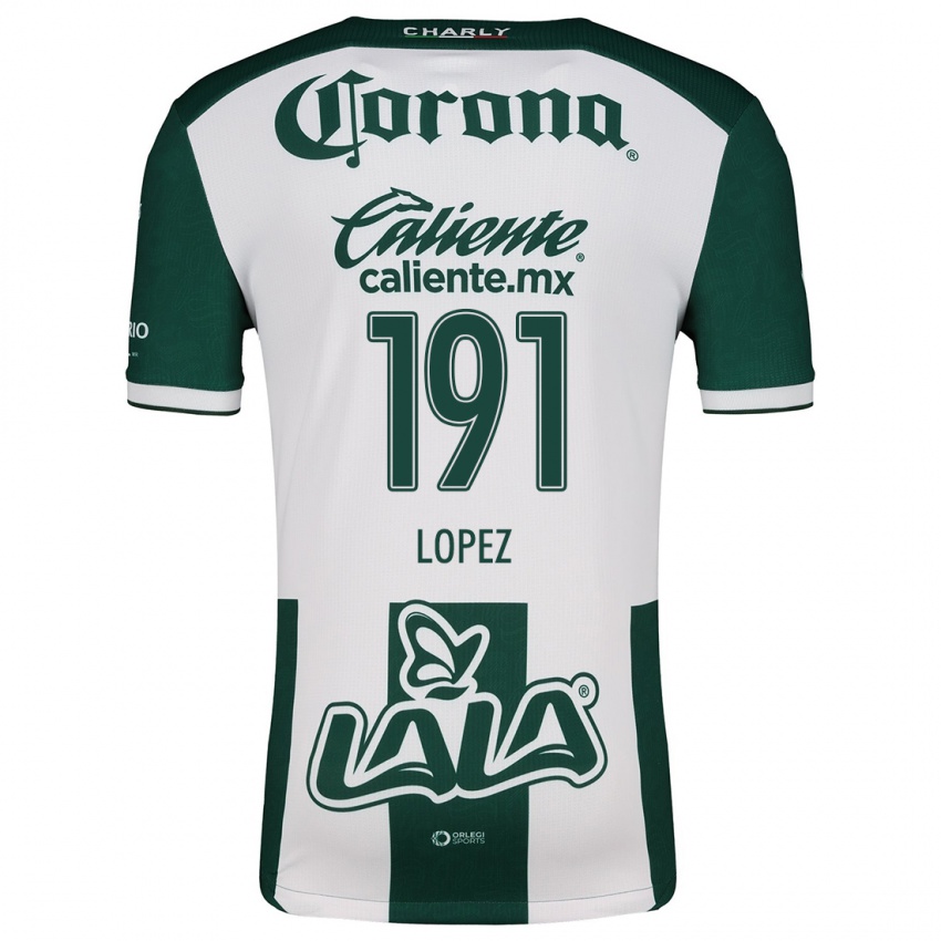 Niño Camiseta Carlos López #191 Verde Blanco 1ª Equipación 2024/25 La Camisa México