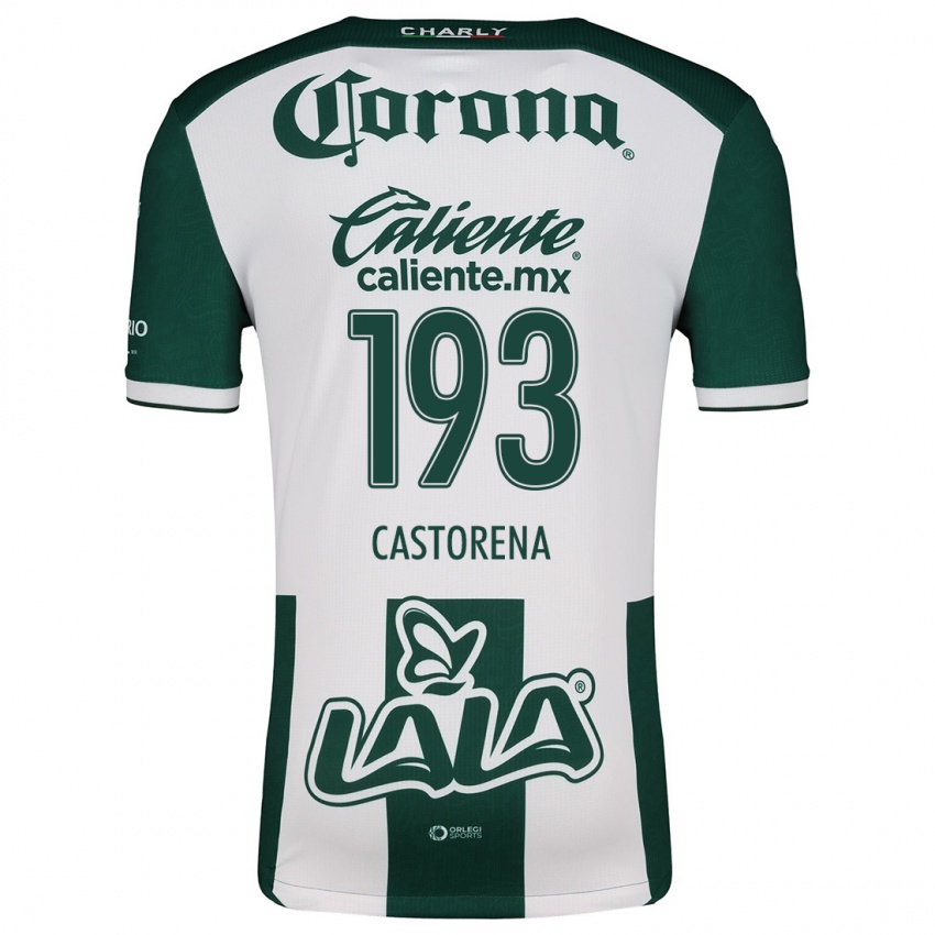 Niño Camiseta Damián Castorena #193 Verde Blanco 1ª Equipación 2024/25 La Camisa México