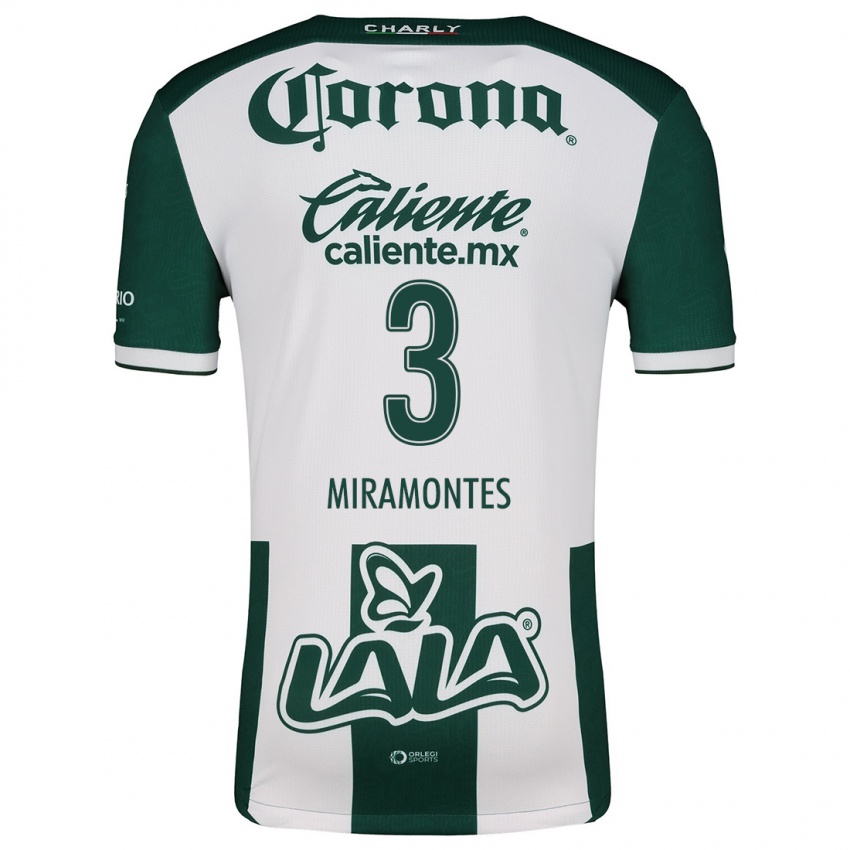 Niño Camiseta Natalia Miramontes #3 Verde Blanco 1ª Equipación 2024/25 La Camisa México