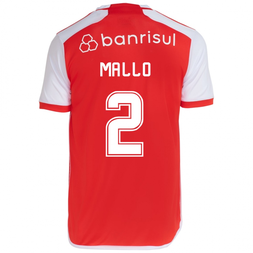 Niño Camiseta Hugo Mallo #2 Rojo Blanco 1ª Equipación 2024/25 La Camisa México