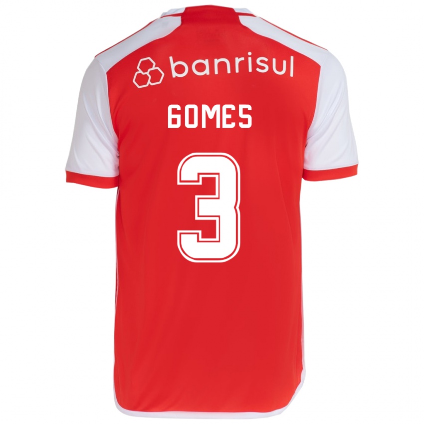 Niño Camiseta Igor Gomes #3 Rojo Blanco 1ª Equipación 2024/25 La Camisa México