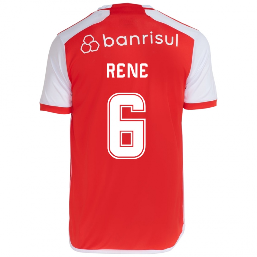 Niño Camiseta Rene #6 Rojo Blanco 1ª Equipación 2024/25 La Camisa México