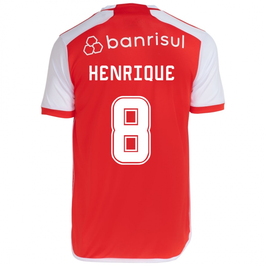 Niño Camiseta Bruno Henrique #8 Rojo Blanco 1ª Equipación 2024/25 La Camisa México