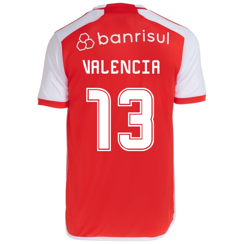 Niño Camiseta Enner Valencia #13 Rojo Blanco 1ª Equipación 2024/25 La Camisa México