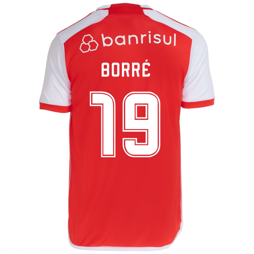 Niño Camiseta Rafael Borré #19 Rojo Blanco 1ª Equipación 2024/25 La Camisa México