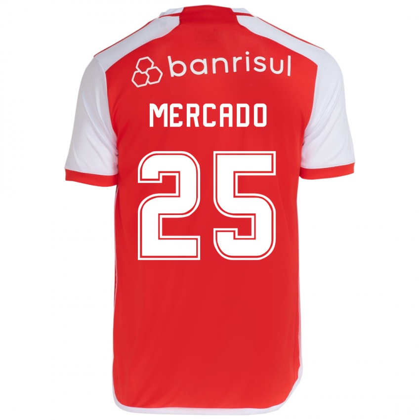 Niño Camiseta Gabriel Mercado #25 Rojo Blanco 1ª Equipación 2024/25 La Camisa México