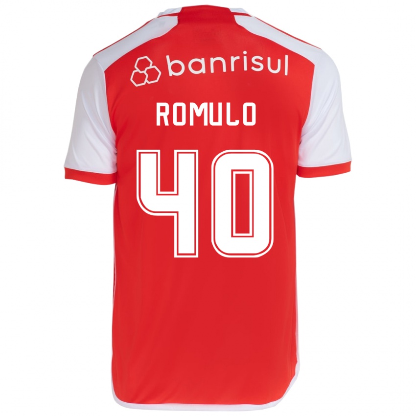 Niño Camiseta Rômulo #40 Rojo Blanco 1ª Equipación 2024/25 La Camisa México