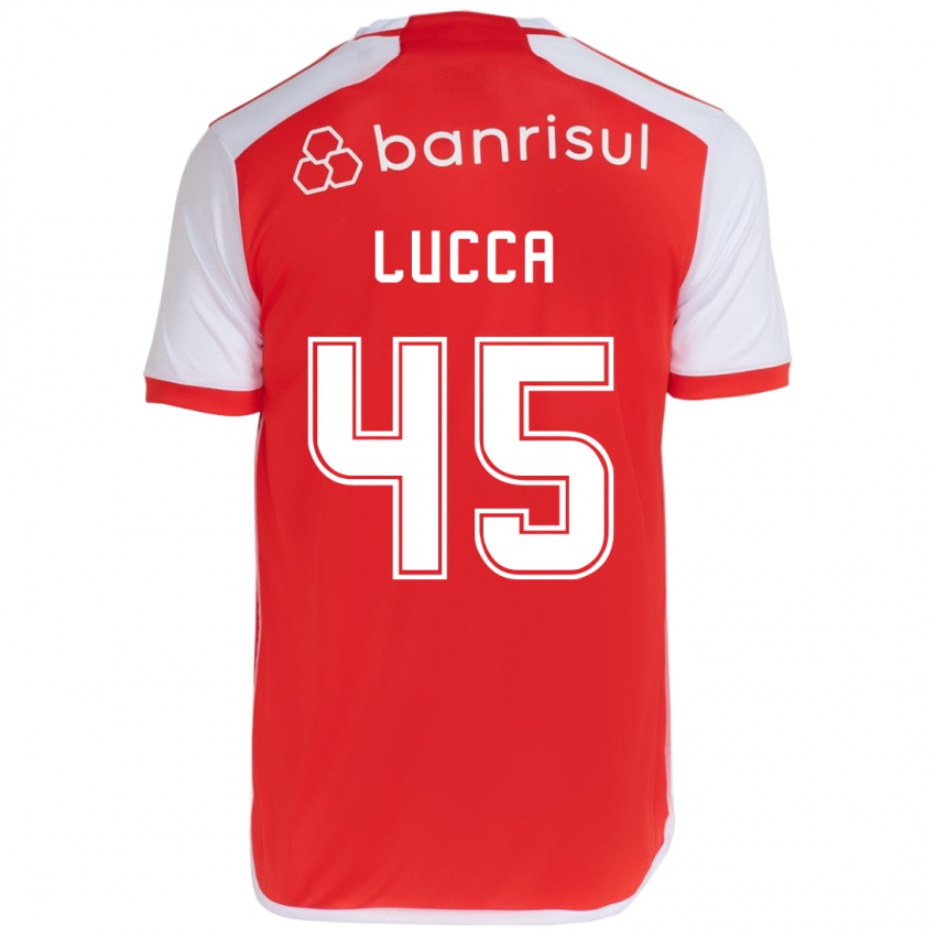 Niño Camiseta Lucca #45 Rojo Blanco 1ª Equipación 2024/25 La Camisa México