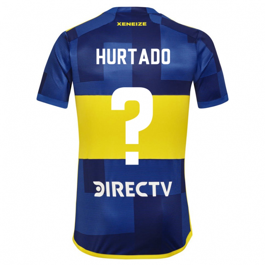 Niño Camiseta Jan Hurtado #0 Azul Amarillo 1ª Equipación 2024/25 La Camisa México