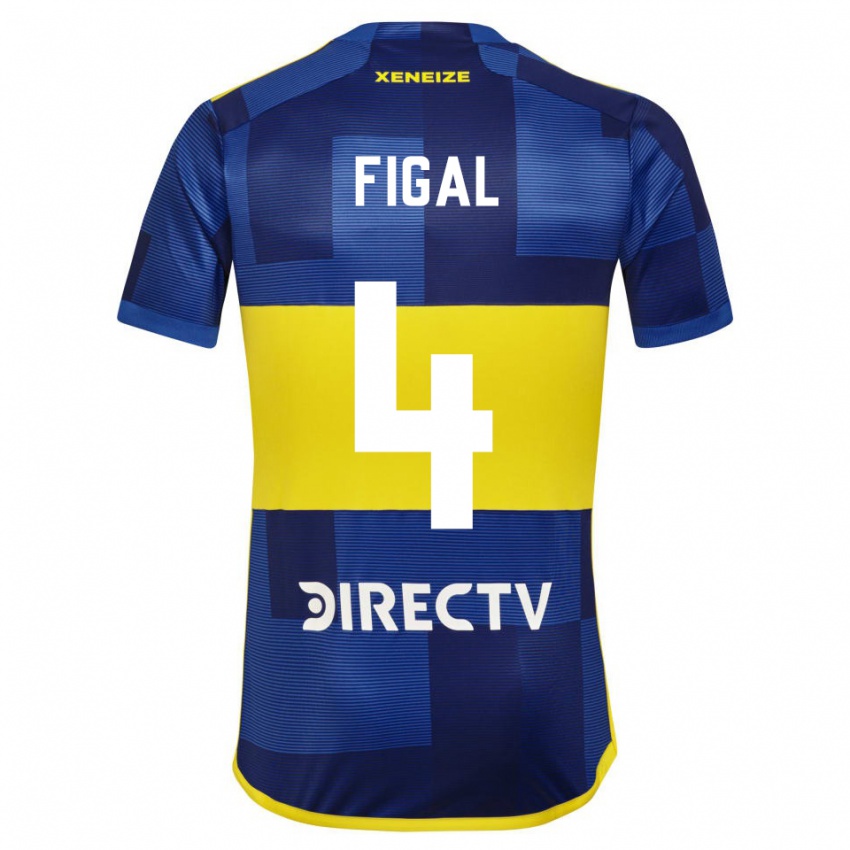 Niño Camiseta Nicolas Figal #4 Azul Amarillo 1ª Equipación 2024/25 La Camisa México