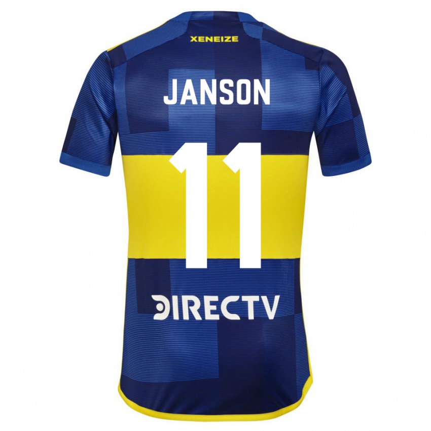 Niño Camiseta Lucas Janson #11 Azul Amarillo 1ª Equipación 2024/25 La Camisa México