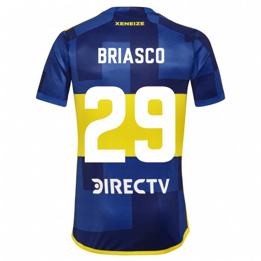 Niño Camiseta Norberto Briasco #29 Azul Amarillo 1ª Equipación 2024/25 La Camisa México